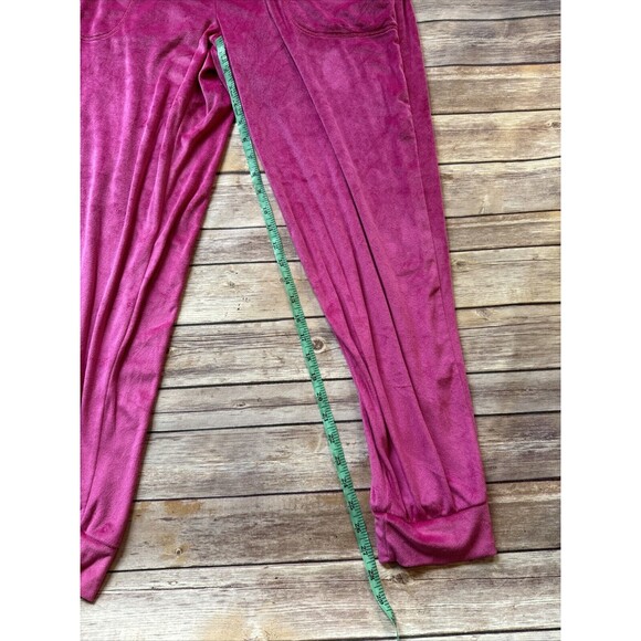 JUICY COUTURE Velour OG Bling Tracksuit Pants Pink Party Women’s L - Picture 7 of 8